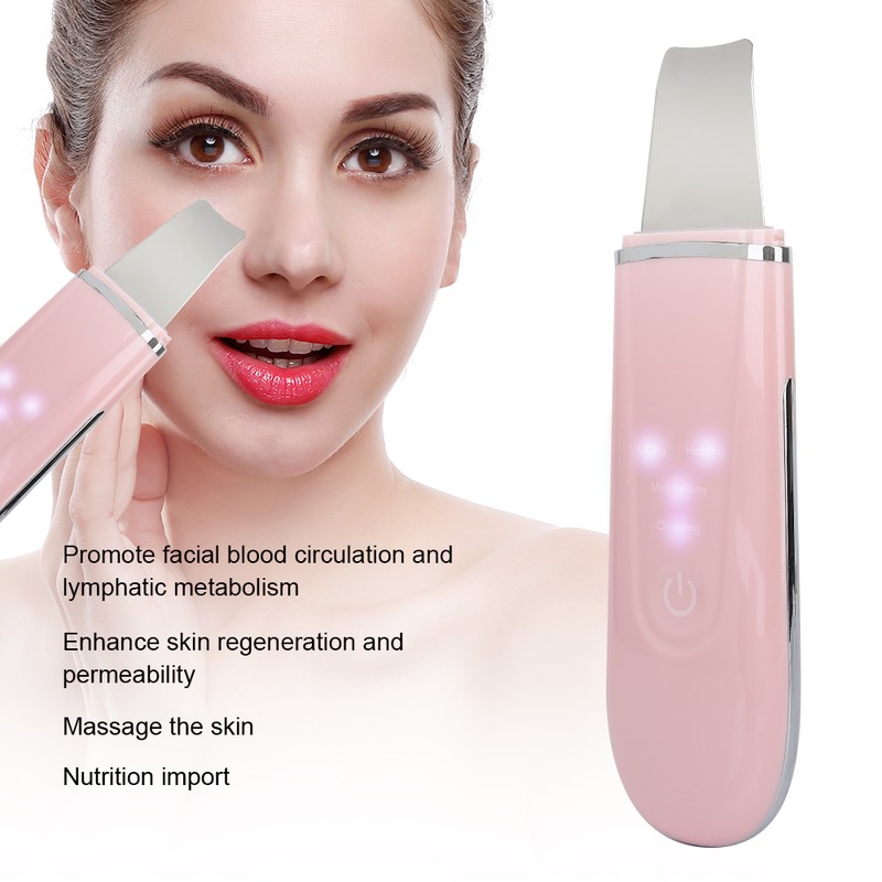 Ultrasonic Skin Scrubber Blackhead Pimple Removal Face Pore Vibration Cleanser