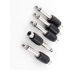 Aexit 3.5mm (Distribution electrical) Female to 6.3mm Male Mono Adapters Audio Converter Connector (21ry359qf465) x 5