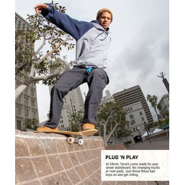 Terra 54mm Skateboard Wheels – USA Made 78a Skateboard Wheels 54mm – Soft Filmer Cruiser Skateboard Wheels (Set of 4 Soft Skateboard Wheels) (Charcoal)