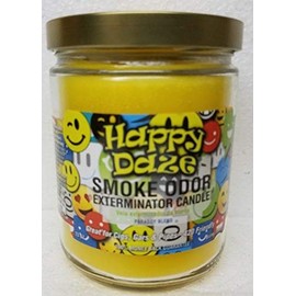 Smoke Odor Exterminator 13oz Jar Candle, Happy Daze Eight Pack.