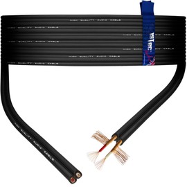 1STec 20m Twin Black Individually Screened OFC Lead in figure of 8 Construction Audio Signal Interconnect Cable for Soldering 20×0.12mm inner 99.9% OFC Conductor Strands & 48 × 0.1mm Spiral Shielding