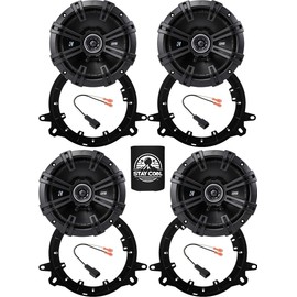 KICKER Speakers 6.5 inch for Toyota RAV4 2019-2024 Upgrade Kit - 4 Pack of DS Series with Adapters and Harness, Coaxial 6 1/2 Car Audio Front and Rear Door Speaker DSC650, 43DSC6504