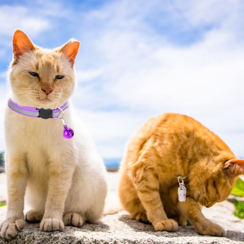 TUKNN Reflective Cat Collar with Bell, Quick Release, Safe, Anti-Lost