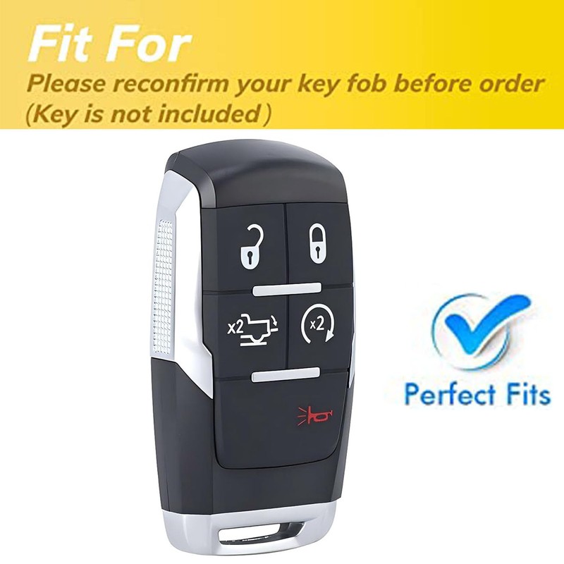 QIXIUBIA Keyless Entry Remote for Ram Key Fob Cover Protective