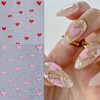 Heart Nail Art Stickers 6 Sheets Valentine's Day Nail Decals