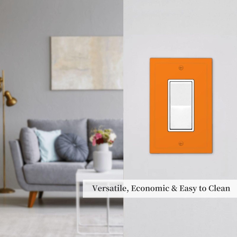 Bright/Light Orange 1 Gang Decorator Light Switch Cover Single GFCI/Rocker