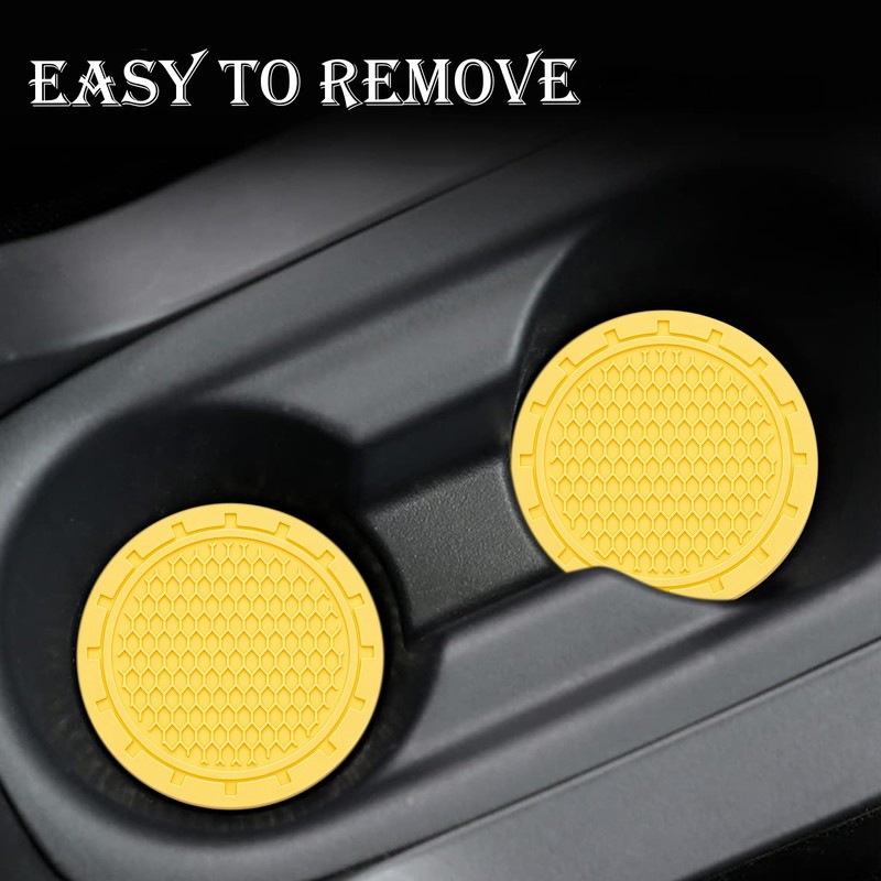 MEAJOO 4PCS Car Cup Holder Coaster, Non-Slip Cup Holders Embedded