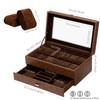 BEWISHOME Watch Box for Men, 12-Slot Watch Case, 2-Layer Watch