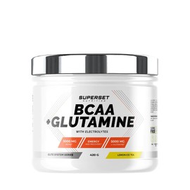 Superset Nutrition Baka + Glutamin (420 g) | BCAA | 4-in-1-Formel: BCAAs, Glutamin, Elektrolyte, vit C