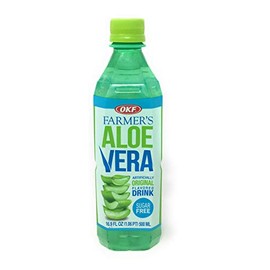 OKF Aloe Vera Drink in 16.9 Ounce Bottles (Sugar Free, 6 Pack)