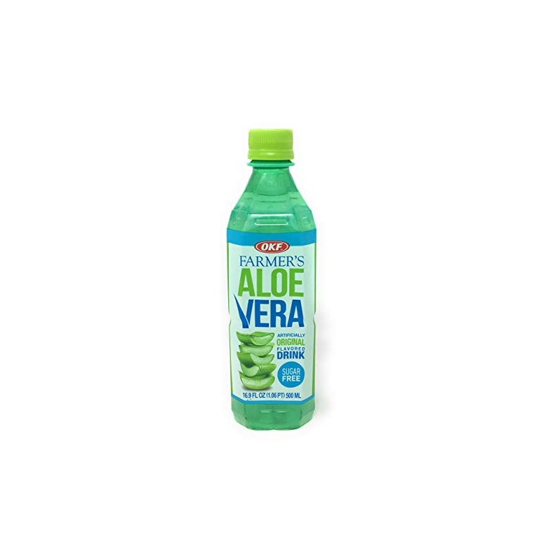 OKF Aloe Vera Drink in 16.9 Ounce Bottles (Sugar Free,