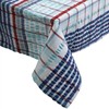 Downview Seersucker Check Cotton Tablecloth 70 Round Biscay