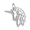 DanLingJewelry 5 pcs 201 Stainless Steel Unicorn Charms Pendants for Jewelry Making 22x16mm