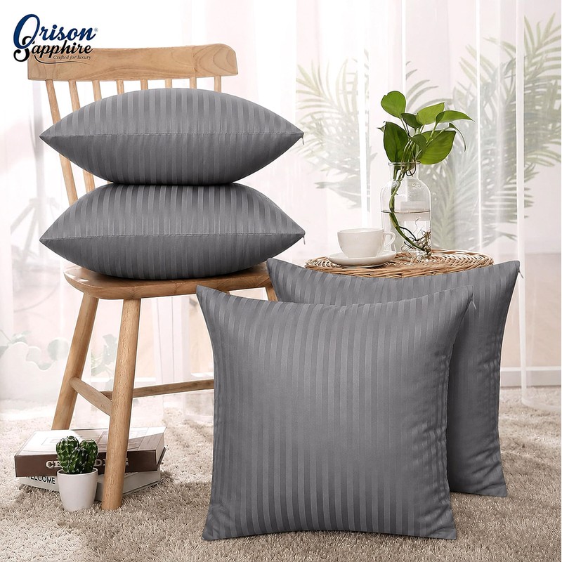 Cushion Covers 45 x 45 cm Set of 4 Microfibre