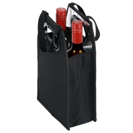 LUILANC Bottle Wine Carrier Collapsible 2 Bottle Storage Box Reusable Portable Wine Bottle Carrier Case for Tote Bag Moving, Vacation Bottle Caddy Grocery Shopping Wine Tasting Accessory