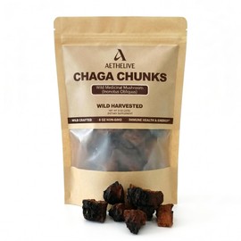 Chaga Mushroom Chunks - 8 ounce, 100% Wild Harvested with Black Top Crust