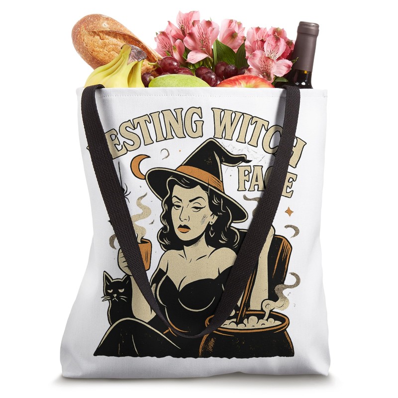 Resting Witch Face Tote Bag