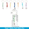 GOMAKERER 14 Pcs 7 Styles Gemstone Keychains, Stone Chip Keychains