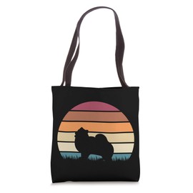 Retro Vintage Sunset Dog Pet Lover Pomeranian Breed Tote Bag