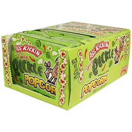 ASS KICKIN' Spicy Pickle Microwave Popcorn Bags - 12 Pack - Ultimate Spicy Pickle Gourmet Popcorn Gift - Makes a Great Movie Theater Popcorn or Snack Food for Movie Night (12)