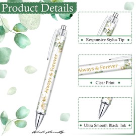 Engrowtic 36 Pcs Wedding Pens Bridal Shower Pens Retractable Bachelorette Pen Black Ballpoint Pens for Guests Book Wedding Bridal Shower Favors for Guest Game Proposal Bachelor Slumber Party Gifts