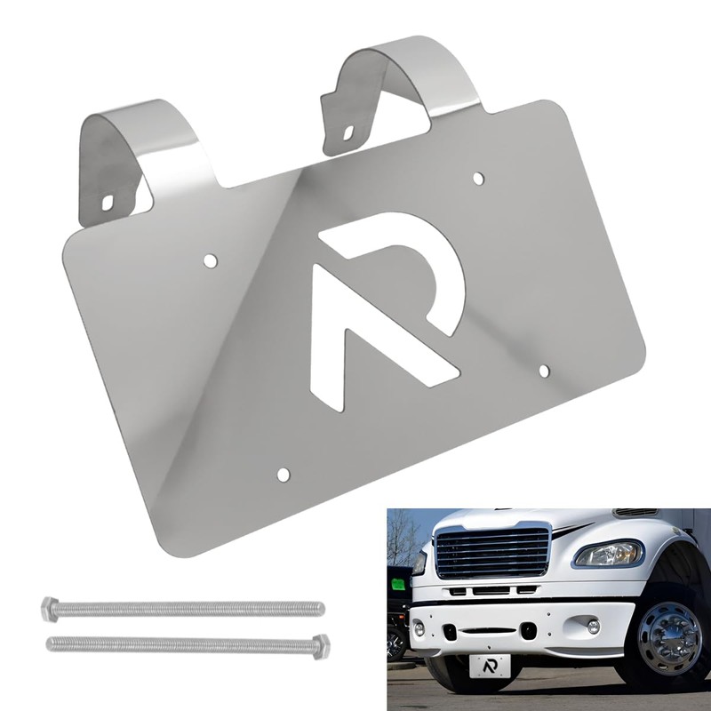 Semi Truck Commercial Truck Deer Guard Stainless License Plate Holder