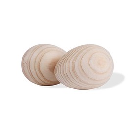 Pure Cypress Egg Self-Massage Ball 2-Piece Set Solid Wood Acupressure Balls / 순수 편백나무 에그 셀프 마사지볼 2p세트 원목 지압공