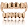 18K Gold Silver Plated Hip Hop Vampire Fangs Top Bottom