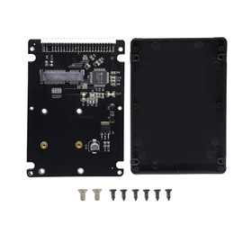 GINTOOYUN MSATA Mini PCI-E SSD to 2.5 Inch IDE 44Pin Enclosure Adapter, Black for Notebook Laptop，Desktop Computer and More