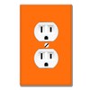 WIRESTER Duplex Outlet Cover Wall Plate/Switch Plate - Solid Orange