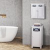 Teamson Home Dawson Wooden Over The Toilet Bathroom Removable Wall