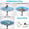 MUMTOP Bird Baths for Outdoors, Outdoor Bird Bath,Glass Birdbath Sunflower