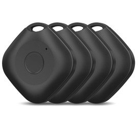 EWIOYY Paquete de 4 Etiquetas AppleTracker, Etiquetas Inteligentes compatibles conCompatible con Apple Find My (sólo iOS), localizadores Bluetooth para Cartera, Maleta, Mochila y Llaves