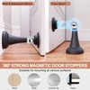 Profasion Magnetic Door Stoppers, Stainless Steel and Rubber Door Stops