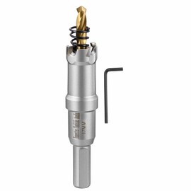 CoCud 21/32"(17mm) Hole Saw Kit, Tungsten Carbide Cemented Alloy Hole Cutter - for Metal, Wood, Stainless Steel Sheets, Copper，Aluminum. Silver