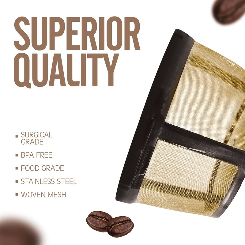 4 Cup Reusable Filter Basket With Closed Bottom Fits MrCoffee