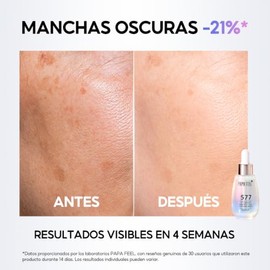 577 Sérum Facial Antimanchas y Antiedad, con Niacinamida, Vitamina C, Alfa-Arbutina y Retinol, Unifica el Tono, Reduce Manchas Oscuras y Arrugas, Hidr