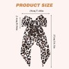 TELAIN Large Hair Bow Clip in Satin with Leopard Print,