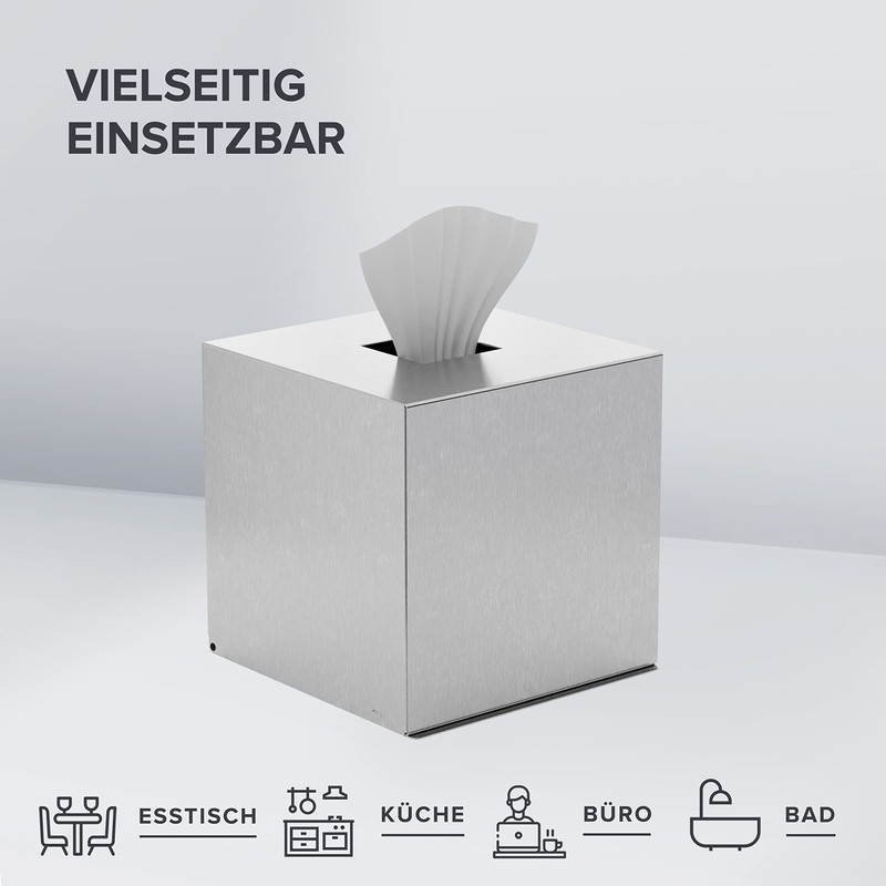 ovimar Square Cosmetic Tissues Box Svitringen | Stainless Steel |