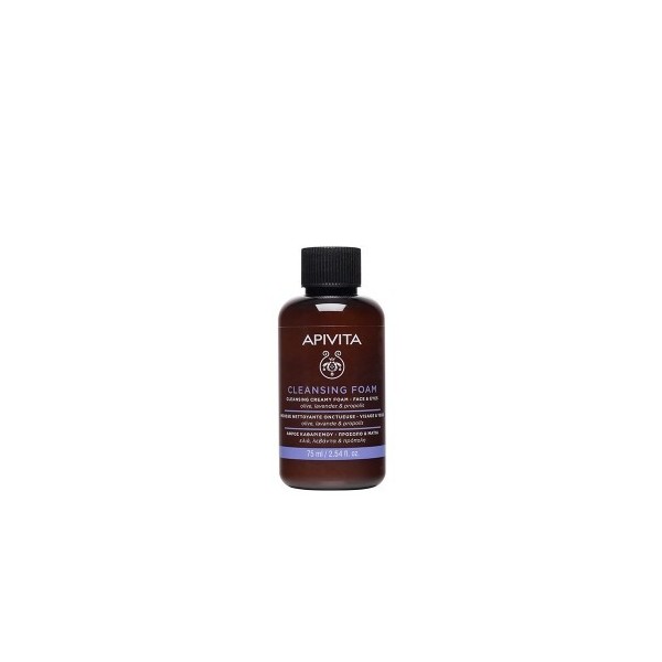 Apivita Cleansing Creamy Face Eye Foam Cleanser with Olive Lavender