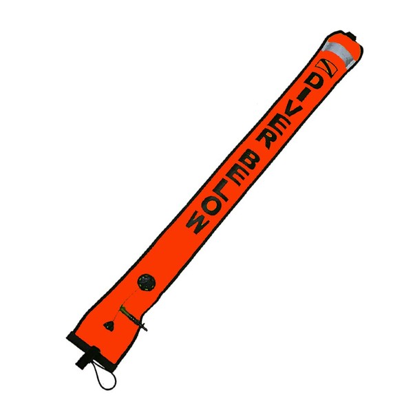 Kinno Scuba 4FT/5FT Dive SMB Surface Marker Buoy, High Visibility