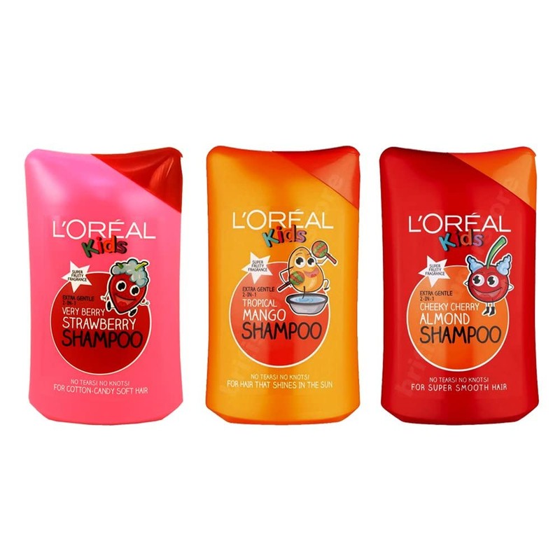 L'Oréal Kids Very Berry Strawberry Shampoo, 2 x 250 ml