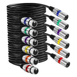 Operitacx 6pcs Xlr Male to Female Microphone Balanced Cables Color Coded Pin Cords for Easy Identification Durable Metal Construction for Audio Devices and Events
