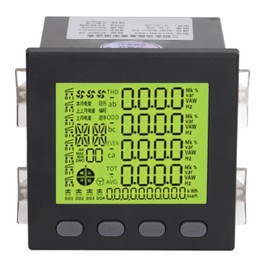 3 Phase Power Meter Multifunctional Volt Power Energy Meter Electrical Usage Monitor AC380V 5A Range AC220V