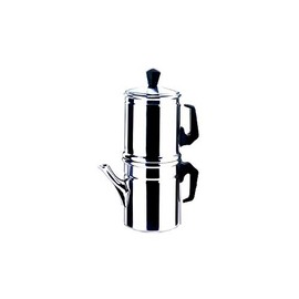 Ilsa Napoletana-Kaffeekanne, Aluminium, Silber