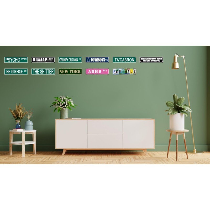 Psycho Path Funny Street Sign Retro Funny Wall Decor Metal