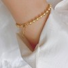 18k bracelet women ball 4mm silver bracelet color / 18k팔찌