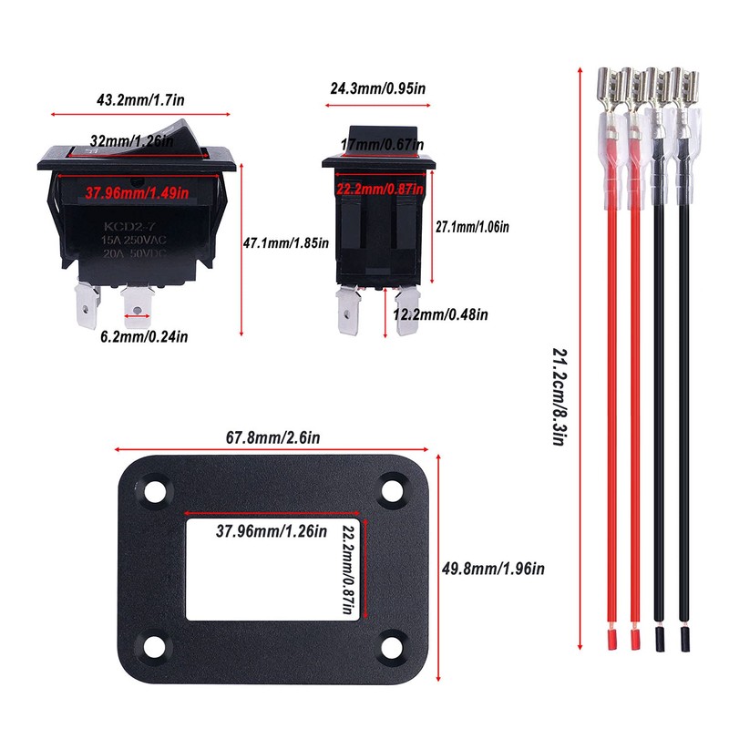 weideer Power Stabilizer Switch RV Jacks Leveling Momentary Reverse Polarity