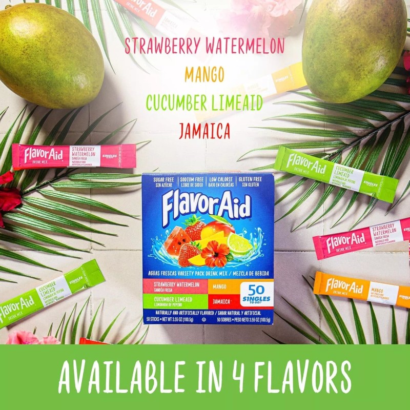 Flavor Aid Aguas Frescas Singles To Go Variety Pack, Powdered
