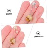 Baluue 4pcs Nail Art Plush Rhinestones Decor for Manicure Cute